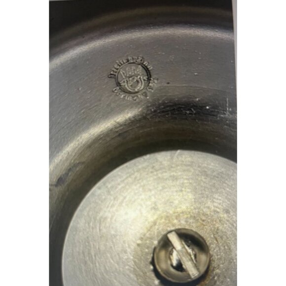 Vintage German Pewter Candle Holder & Goblet Set GUETEZEICHEN ZINNGERAT RAL GERM - Picture 7 of 8